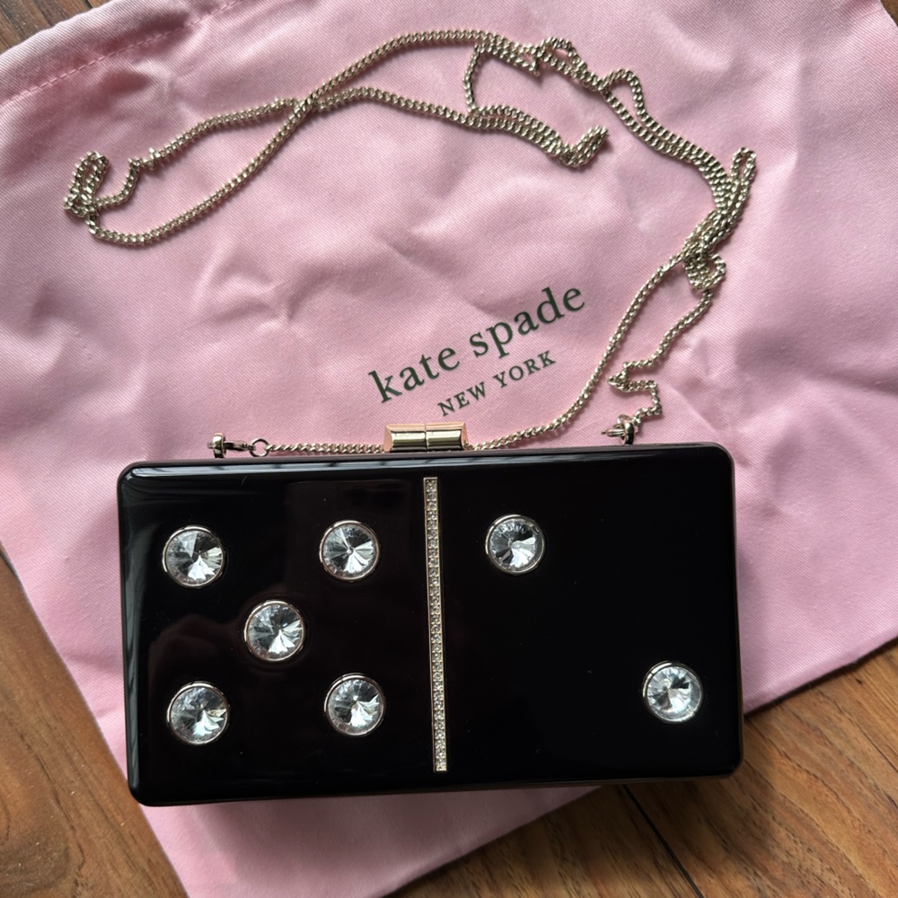 Kate Spade unique domino clutch